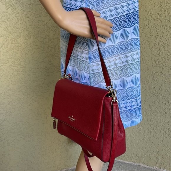 Kate Spade Leila Medium Flap Leather Shoulder Bag - Picture 14 of 16